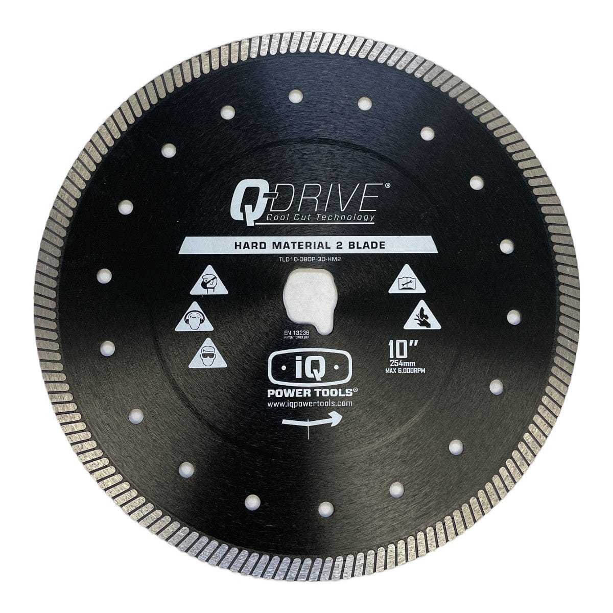 Q-Drive Turbo Cutter Blade Dry 10" x.080 - Hard Material/Porcelain Blade